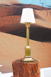 CORINTHIAN Lamp - Fluted Brass and Metal Architectural Lamp by Ali Khan Studio Karachi Pakistan