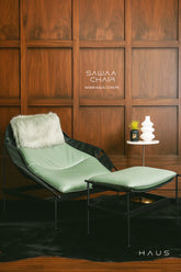 Sawaa Chair and Ottoman - Low Profile Designer Accent Chair by Ali Khan Studio Karachi Pakistan