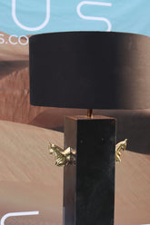 Brass Horse Lamp - Solid Brass and Marble Equestrian Lighting by Ali Khan Studio Karachi Pakistan