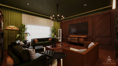 Moody Masculine Lounge Design | Private Club Interiors by HAUS Living