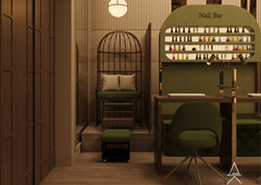 Full-Service Spa Interior Design – Hair, Massage, and Nail Lounge by Haus Living