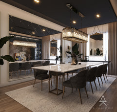 Discover this warm modern living room by HAUS Living