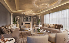 Refined Luxury Living Room | Elegant Interior Design by HAUS Living
