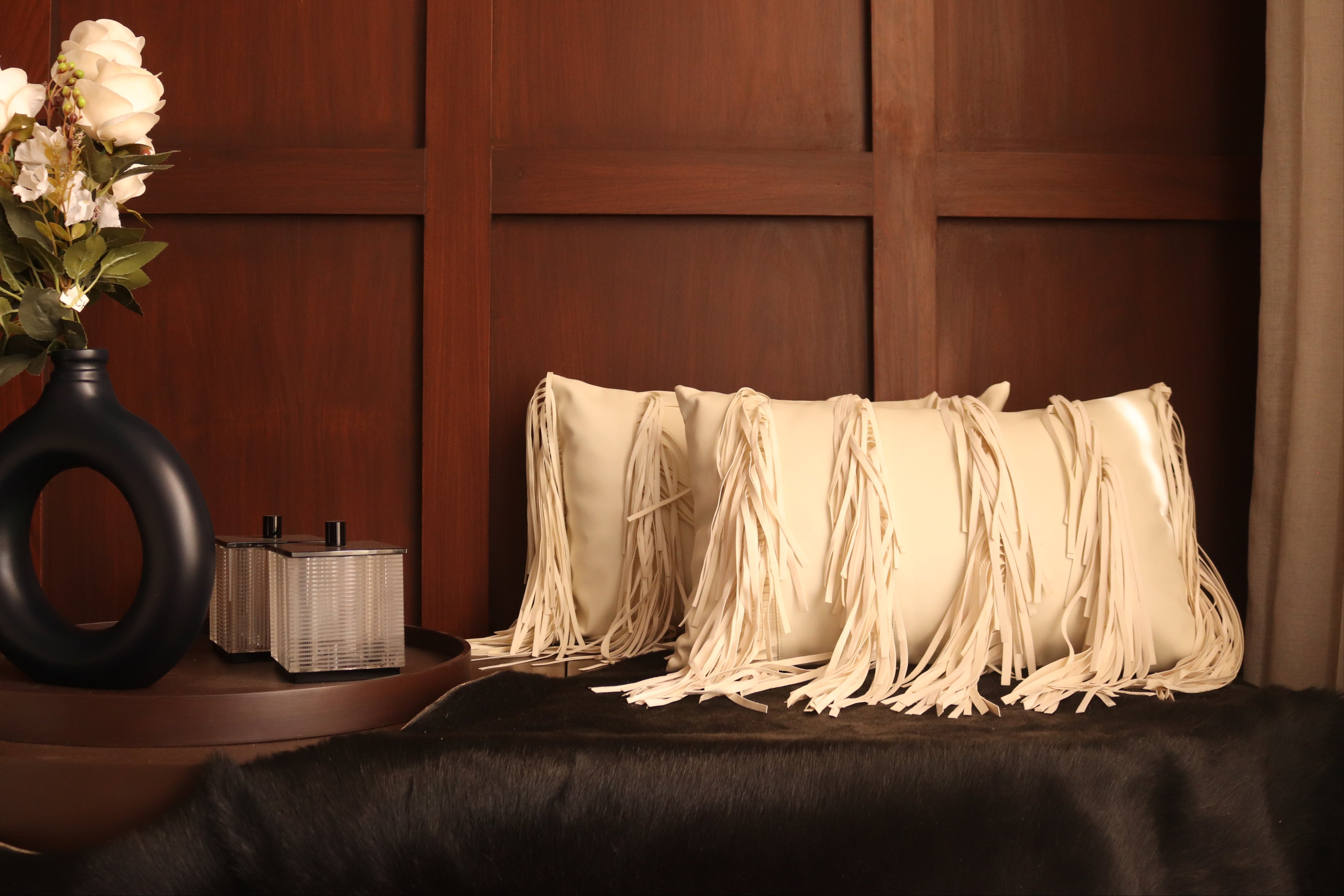 HAUS Cushion 004 - Textured Organic Fabric Accent by Ali Khan Studio Karachi Pakistan