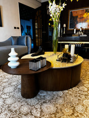 Cirka Duo Table - Two-tiered round coffee table