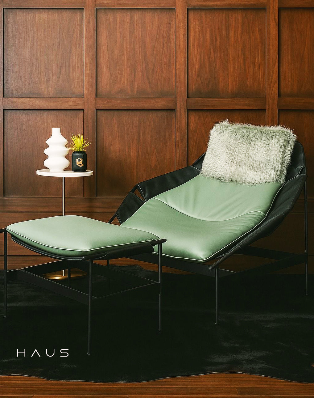 Sawaa Chair and Ottoman - Low Profile Designer Accent Chair by Ali Khan Studio Karachi Pakistan