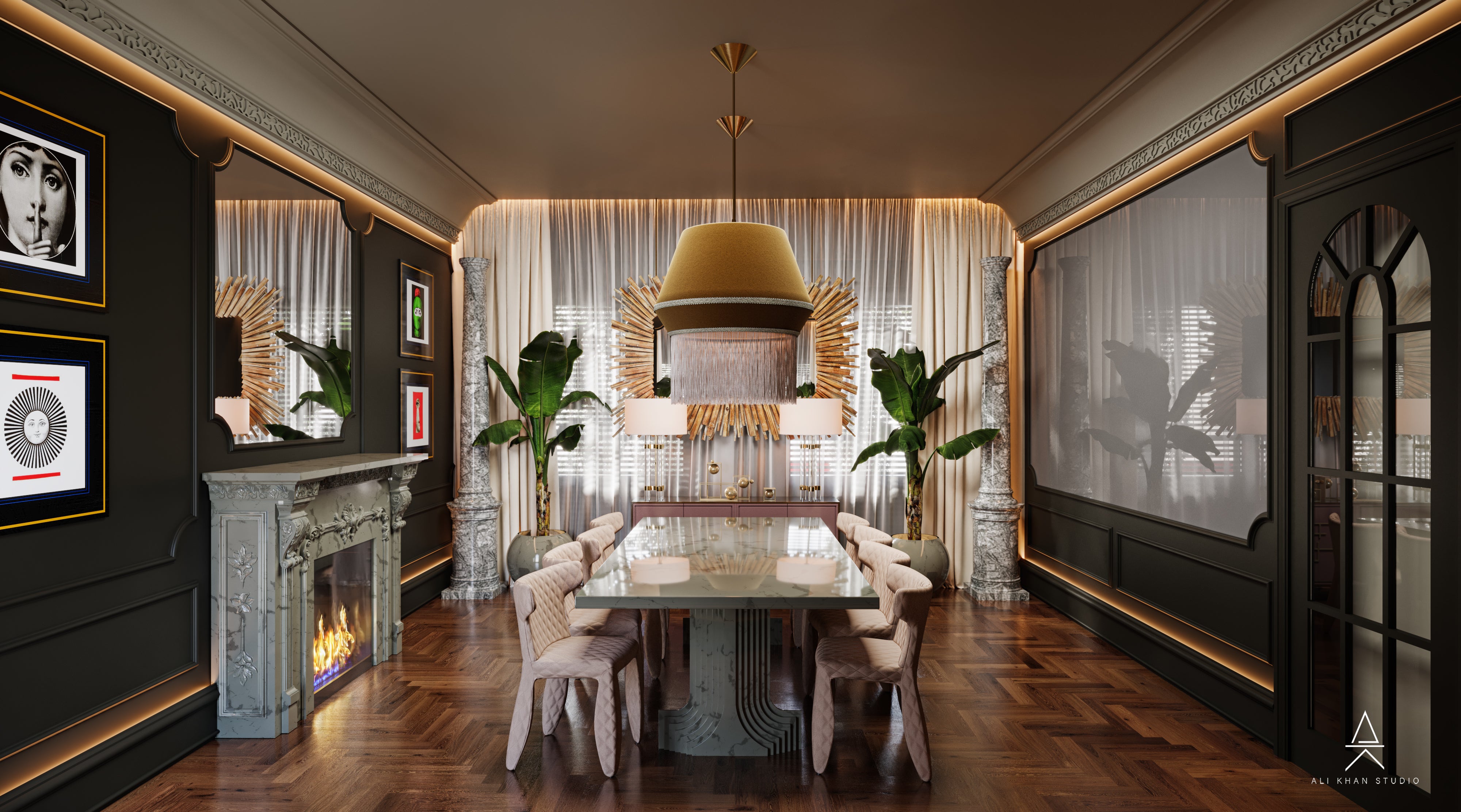 Editorial Dining Room Design | Parisian Maximalist Interior by HAUS Living