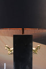 Brass Horse Lamp - Solid Brass and Marble Equestrian Lighting by Ali Khan Studio Karachi Pakistan