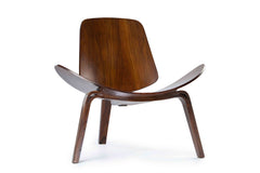 SHELL Chair - Mid-Century Modern Sculptural Wood Lounge Chair by Ali Khan Studio Karachi Pakistan